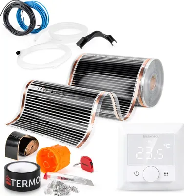 Produktbild von Termofol Elektrische Heizfolie mit Thermostat H5, Weiß, 220 W/m², 1m²