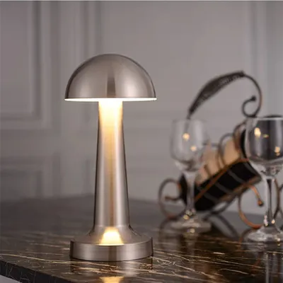 Produktbild von LED Tischleuchte USB wiederaufladbare LED Schreibtischlampe mit Touch Control, Dimmbar 3 Lichtfarben Nachttischlampe Leselampe fuer Bars Restaurants