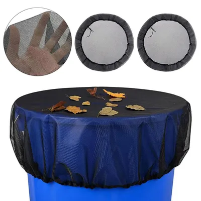 Produktbild von 2x Regenfass Deckel 120cm, faltbar & robust, Laubschutz Netz, elastisch, wetterfest, für Garten Regentonne, einfach zu verstauen