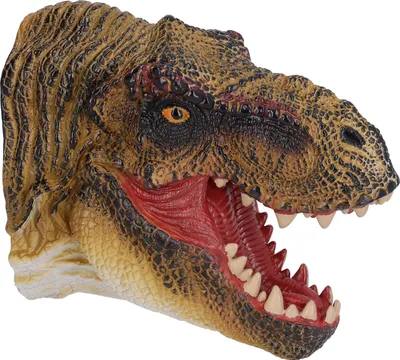 Image de Marionnette de dinosaure en caoutchouc, portable, non toxique, longue durée de vie, portable, peinte à la main