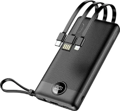 Immagine prodotto di VEGER Powerbank C10 - 10 000mAh (Micro + Tipo C + iPhone) Cavo di ricarica nero (W1116)