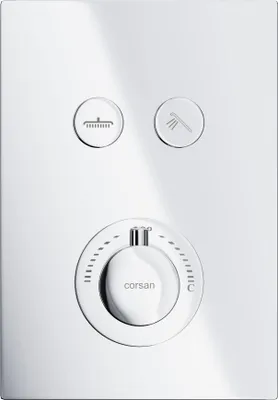 Produktbild von BADLAND Unterputz Brausearmatur Thermostatisch BOX Verdeckter Einbau Mischer für Badezimmer in Chrom