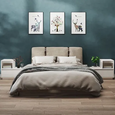 Produktbild von vidaXL Nachttische 2 Stk. Weiß 60x34x51 cm Massivholz Kiefer