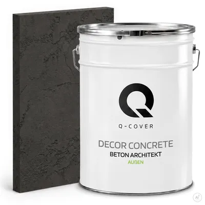 Immagine prodotto di Beton Architekt 15 Kg 10 m2 Antracite 15 kg 10m2 | Intonaco decorativo | Intonaco a spatola | Composto pronto per l'uso Aspetto del calcestruzzo Calcestruzzo decorativo esterno