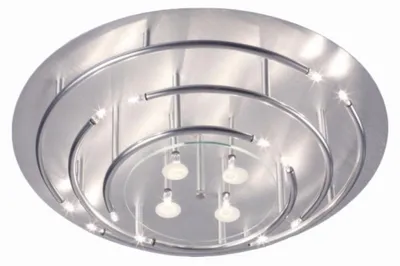 Produktbild von Deckenleuchte Lola 16x G4 12V Halogen (LED Geeignet) Glas Aluminium Gebürstet