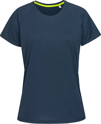 Zdjęcie produktu dla Stedman ST8500 | Ladies Active 140 Raglan Sport T-Shirt + Active-Dry Polyester - Kolor: Marina Blue - Rozmiar: XL