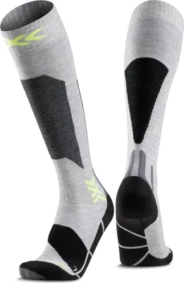 Produktbild von X-SOCKS Ski Discover OTC – Hochleistungs-Skisocken für Komfort & Unterstützung – O-Ring-Bandage für Stabilität – Ideal für Ski, Snowboard & Wintersport - Grau/Kanariengelb, 42-44
