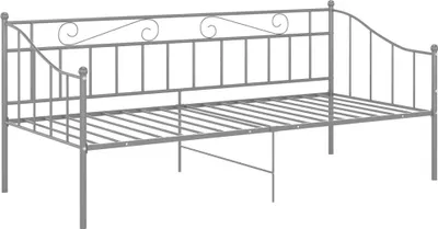 Produktbild von vidaXL Schlafsofa Bettgestell Grau Metall 90x200 cm
