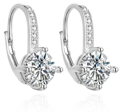 Image de Boucles d'oreilles en argent avec zircons AGUC3276