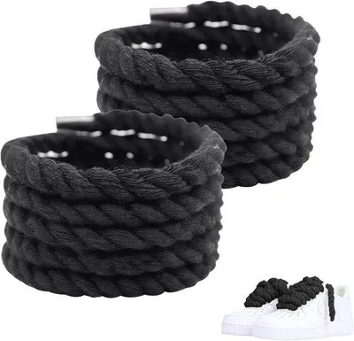 Produktbild von 8 mm dicke Schnürsenkel schwarz robust