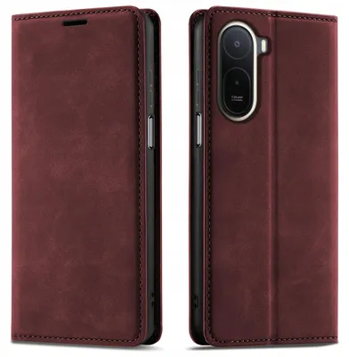 Produktbild von Klapphülle für das Xiaomi Redmi A7 Pro mit Magnetverschluss aus Leder + Glas