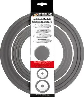 Immagine prodotto di STONELINE® Set di coperchi universali in vetro 16/18/20 e 24/26/28 | Grigio
