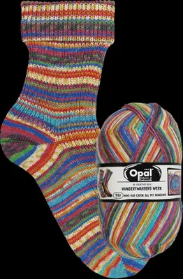 Produktbild von Opal Hundertwasser Edition 4,100g/425m 75% Schurwolle/25% Polyamid 4-fädige Pullover/Sockenwolle 970 Who has eaten…