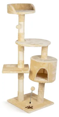 Produktbild von Katzenkratzbaum - Katzenbaum mit Spielzeug und Plattform - Sisalkratzbaum - 116 cm [60050]