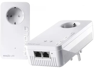 Obrázek produktu pro Devolo Magic 2 WiFi 6 next - Starter Kit, 3000 Mbit/s, IEEE 802.3u, IEEE 802.11a, IEEE 802.11b, IEEE 802.11g, IEEE 802.11n, IEEE 802.11ac, IEEE 802.11ax,..., Typ F, Gigabit Ethernet, 10,100,1000 Mbit/s, Wi-Fi 6 (802.11ax)