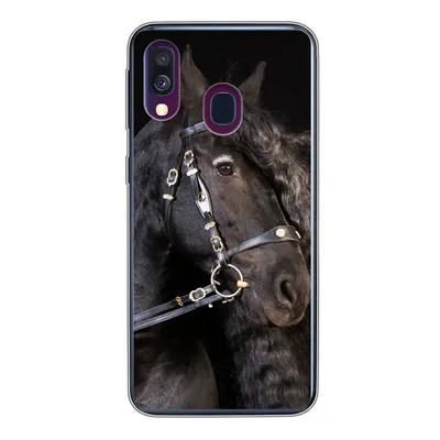 Produktbild von MuchoWow® Handyhülle Schutzhülle Hülle für Samsung Galaxy A40 Pferd - Halfter - Mähne Silikon Softcase Handy Hülle - Handy-Tasche