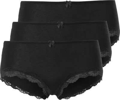Produktbild von LASCANA Panty 3 -teilig schwarz Größe 44/46