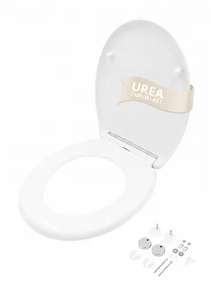 Produktbild von Scarmaxx WC Sitz mit Absenkautomatik, Klodeckel aus Duroplast und Einfacher Montage, Leicht Zu Reinigende Toilettendeckel Mit Absenkautomatik, Toilett