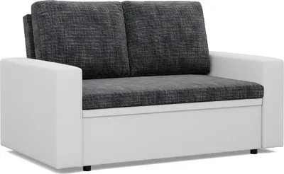 Produktbild von Schlafsofa für Wohnzimmer LUNA, Sofa 2-Sitzer, Schlaffläche 198x120cm, Grau/Weiß