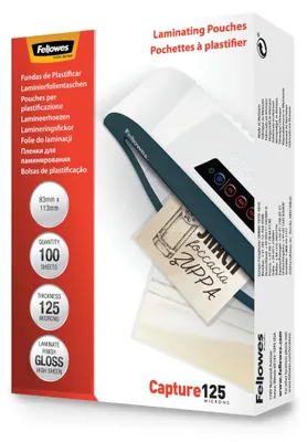 Produktbild von Fellowes 5307101, Transparent, Kunststoff, 88 mm, 1 mm, 122 mm, 100 Stück(e)