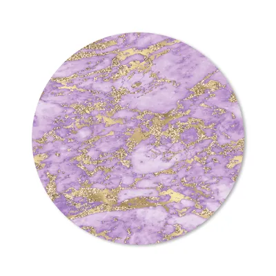 Produktbild von MuchoWow® Mauspad Mousepad Marmor - Glitzer - Lila - Gold 50x50 cm - Mousepads - Maus Mat - Pad - Mausunterlage - Vinyl
