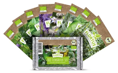 Produktbild von Teekräuter-Set (8 Sorten) | Kräutersamen-Sets von FLORTUS