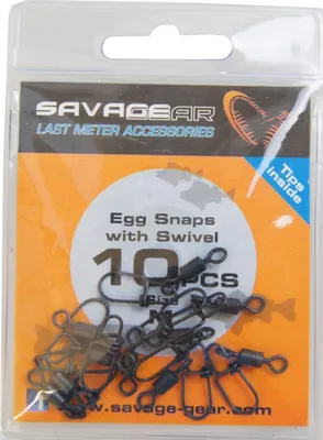 Produktbild von Savage Gear Egg Snap Swivel Gr. M - 10 Wirbel