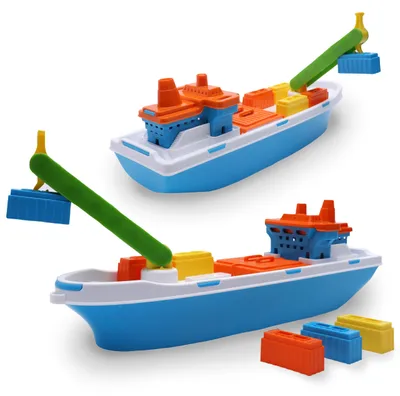 Imagen del producto de Balsa colorida con puertas móviles y 6 compartimentos para disfrutar del agua