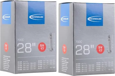 Image de Chambre à air Schwalbe SV17, lot de 2, 28 pouces, 28/47-622/635, valve Sclaverand, 40...