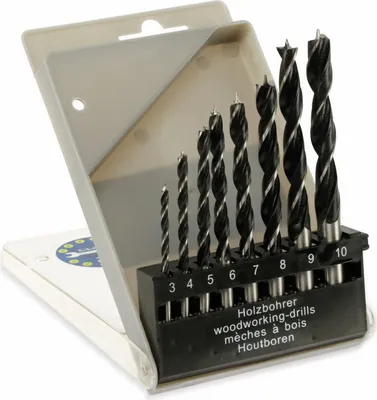 Produktbild von MASTERPROOF Holzbohrer-Satz in Kunststoffbox, 3...10 mm, 8-teilig