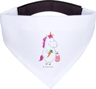 Produktbild von Mr. & Mrs. Panda Hunde Halstuch Einhorn Vegan - Weiß - Geschenk, Unicorn, Veganer, Hundehalstuch, Gesund Leben, Hund, Tuch, Für, essen, Rohkost, Veganismus
