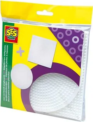 Produktbild von SES Creative Beedz Bügelperlen Stiftplatten 2x, Stecktafel, 2 Stück(e), Kunststoff, Weiß, Junge/Mädchen, 5 Jahr(e)