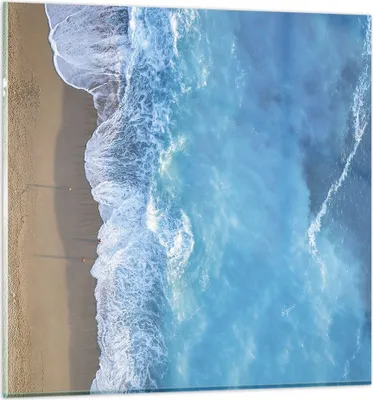 Produktbild von Bilder auf glas - Einteilig - Strand Rand Meer - 70x70cm - Glasbilder - Wandbilder - Bilder - zum Aufhängen bereit - Wanddekoration aus Glas - Glas Bilder - Wandbild auf Glas - GAC70x70-5118