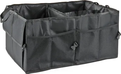 Produktbild von deiwo® Organizer do bagażnika samochodowego, tkanina poliestrowa, 52 x 38 x 26 cm, czarny
