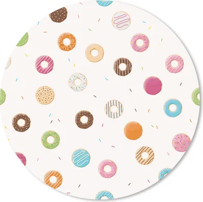 Produktbild von MuchoWow® Mauspad Mousepad Puber - Donut - Lebensmittel - Muster 20x20 cm - Mousepads - Maus Mat - Pad - Mausunterlage - Schreibtischmatte