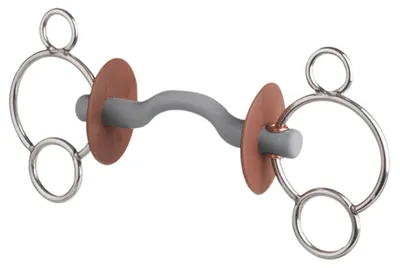 Immagine prodotto di Morso BERIS a 3 anelli con barra linguale, 14 cm, morbido