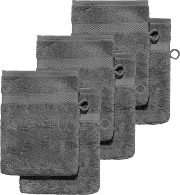 Produktbild von Erwin Müller Waschhandschuh Sindelfingen" 6er-Pack anthrazit 15x21 cm"