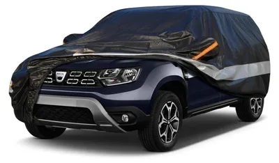 Zdjęcie produktu dla Pokrowiec samochodowy, 10 warstw, wodoodporny, oddychający, czarny, do samochodu Dacia Logan (2006-2020)