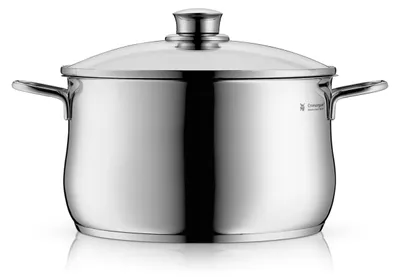 Image de WMF Diadem PLUS 07.3425.6040 : Casserole avec couvercle, en acier inoxydable, diamètre 24 cm, compatible avec les plaques à induction