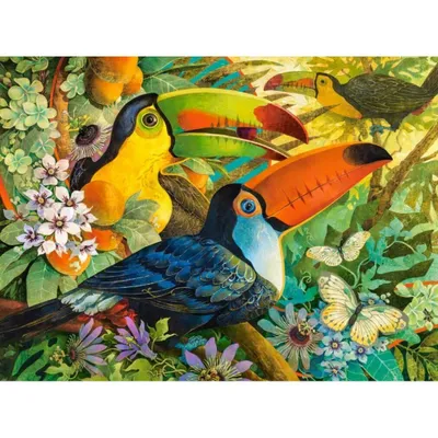 Produktbild von CASTORLAND Puzzle Barevní tukani 3000 dílků
