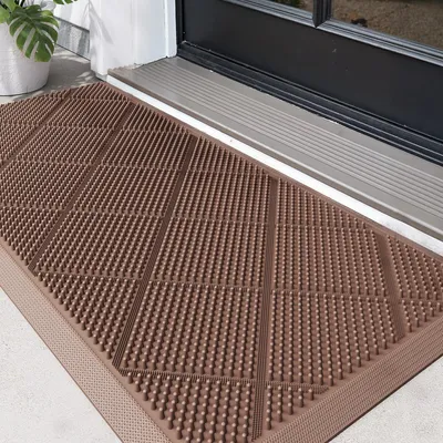 Deurmat 43x90 cm, Braun, Antirutsch, Schmutzfänger, TPE
