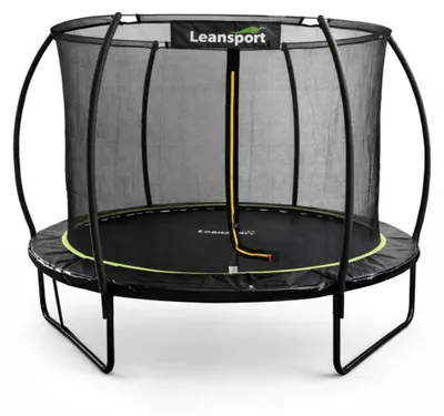 Obrázok produktu pre Záhradná trampolína LEAN s vnútornou sieťou, čierna a zelená, 183 cm (6 stôp)