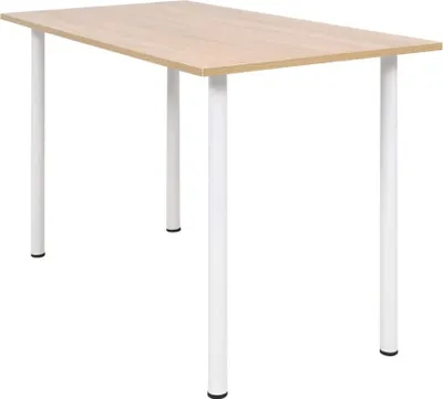 Image de Table à manger 120x60x73 cm Chêne et blanc