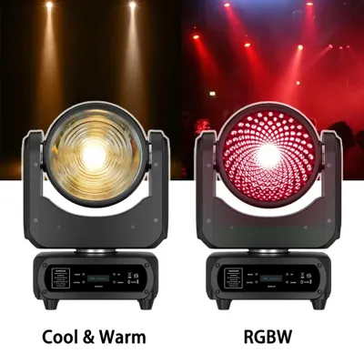 Produktbild von LED Moving-Head-Scheinwerfer - DMX-Bühnenlicht - 2er-Pack RGBW - 120 W - 15° Abstrahlwinkel - 100–240 V - EU-Stecker