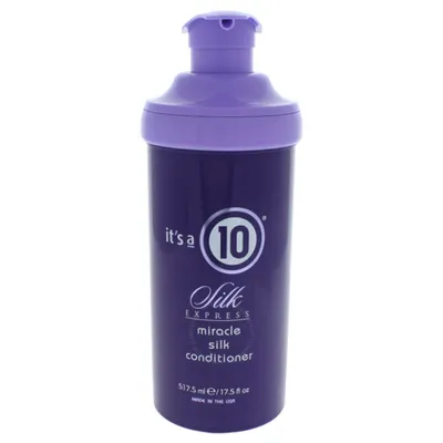 Obrázok produktu pre It's a 10 Silk Express Miracle Silk Conditioner, Unisex, Neprofesionálny vlasový kondicionér, Proti krepovitosti, Čistiace, Rozčesávanie, Hydratačný, Výživný, Ochrana, Lesk,..., 517 ml, Flakón s pumpičkou, Kolagén, Palmový olej