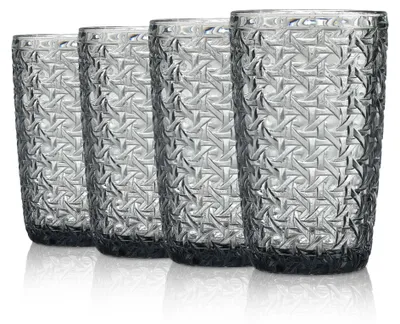 Produktbild von Trinkglas 380 ml, 4er Set, grau, spülmaschinengerecht, für Küche