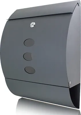 Produktbild von BITUXX Briefkasten mit Zeitungsrolle Halbrund Dunkelgrau, MS-16024