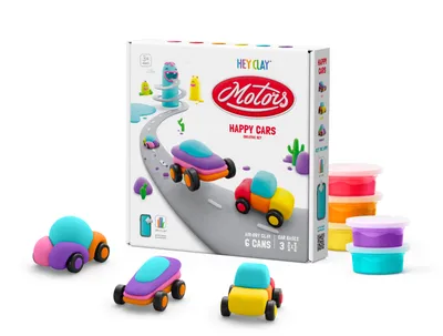 Obrázek produktu pro HEY CLAY Happy Cars Modelovací hmota - Auta