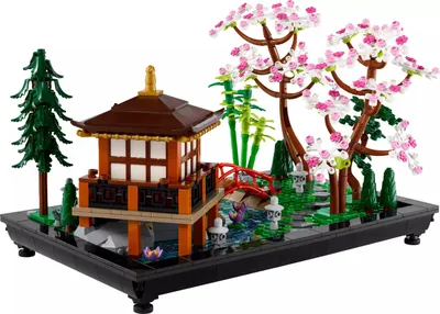 Productafbeelding van LEGO 10315 Icons: Tuin van Rust, een botanische Zen-tuin set voor volwassenen met lotusbloemen, een aanpasbare decoratie voor op het bureau, geïnspireerd door Japan, een doordacht cadeau voor vrouwen en mannen
