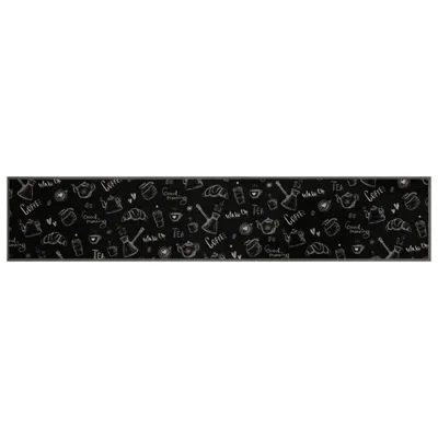 Obrázok produktu pre vidaXL Kuchynský koberec umývateľný ráno čierny 60x300 cm zamat